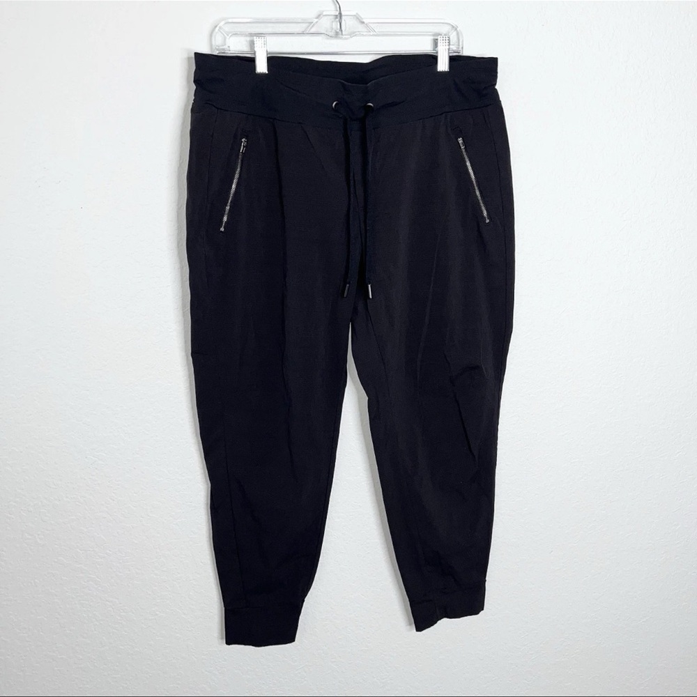 Athleta Trekkie North Jogger Pant Womens 16 Zip Pockets Drawstring Black V